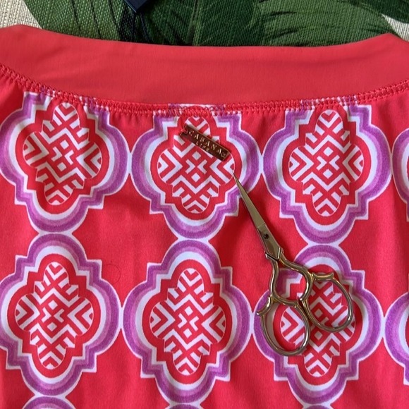 Cabana Life NWT UPF 50+ Coral Lattice Ruched Rashguard Dress Size XL swim cover - Picture 8 of 9